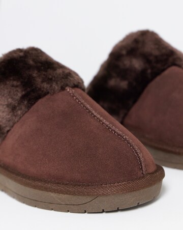 Albza Suede Closed Toe Slippers - Wide Fit (E)