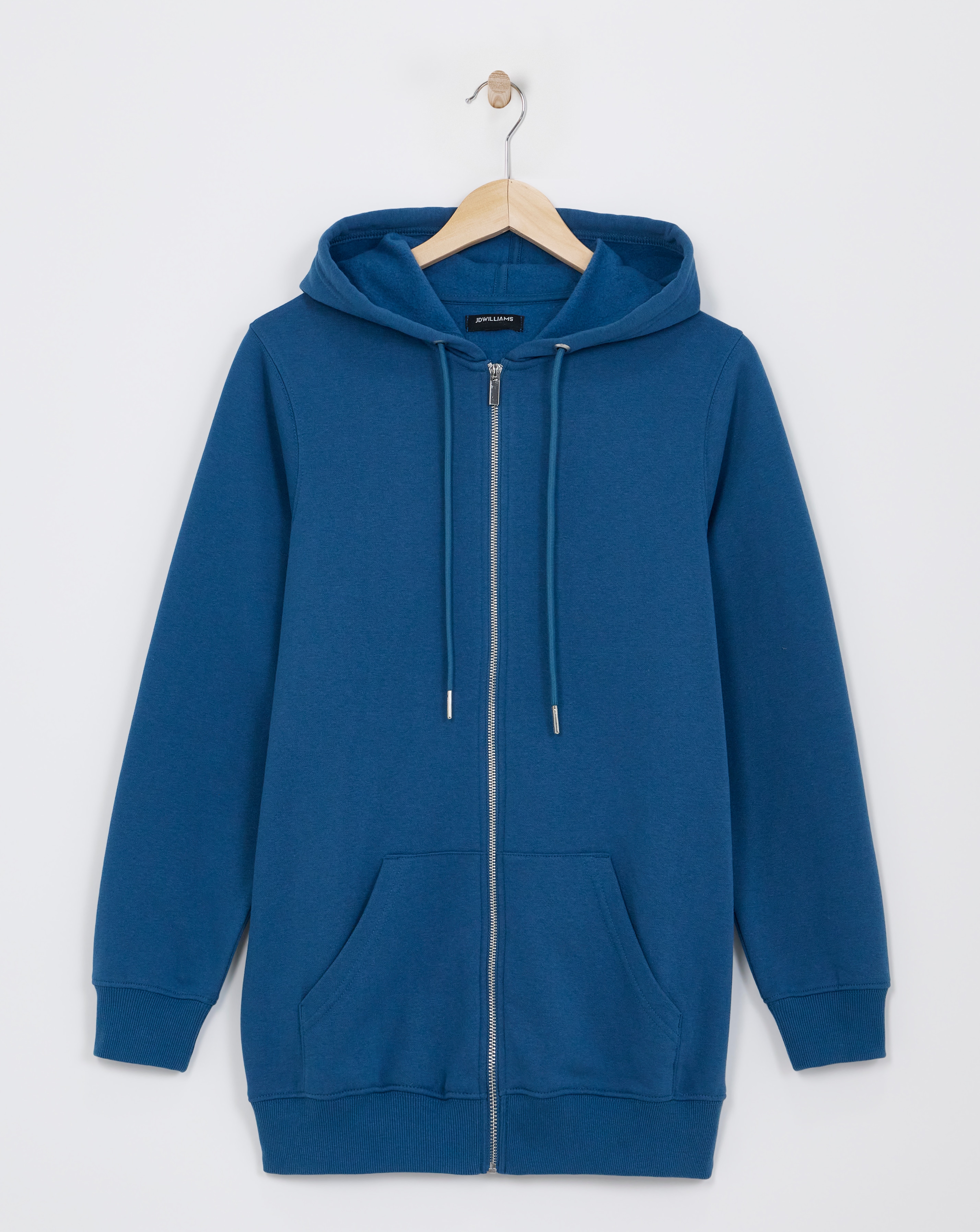 Longline Zip up Hoodie