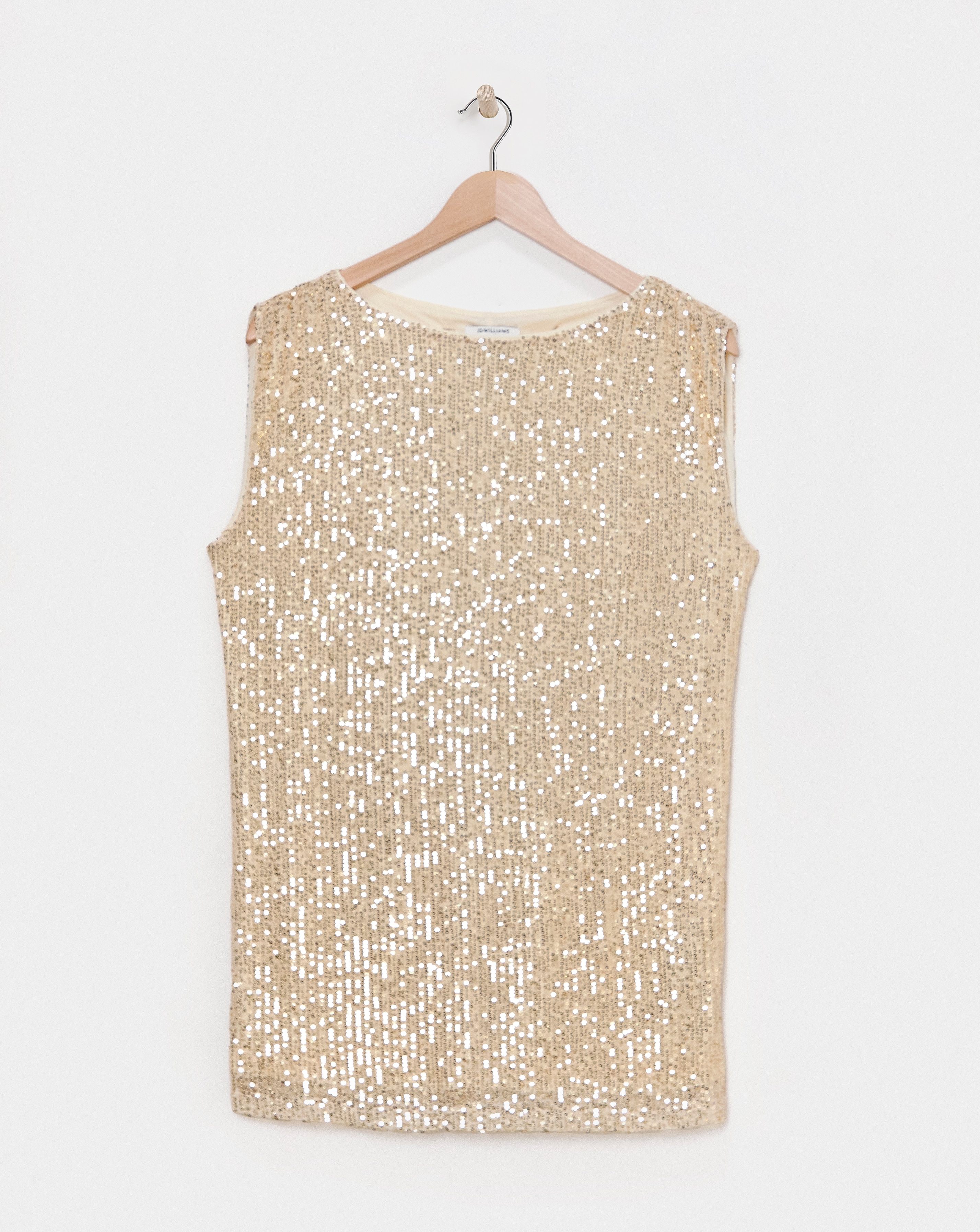 Gold Sequin Longline Tank Top