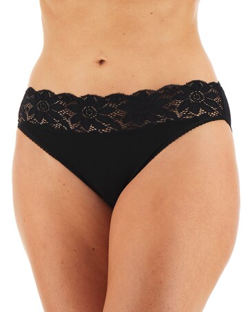 5PK Lace Top High Leg Briefs