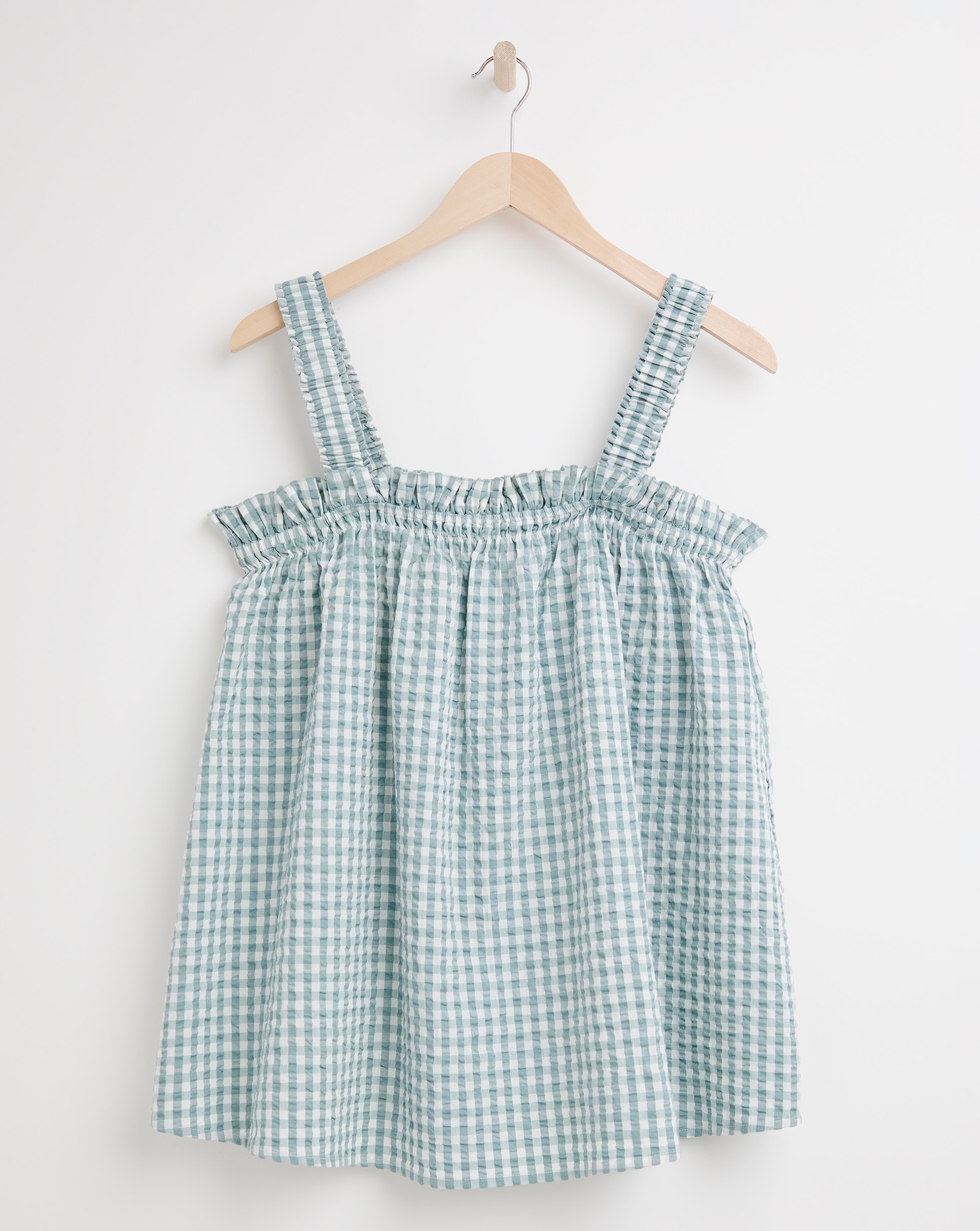 Simply Be Gingham Ruched Strap Cami