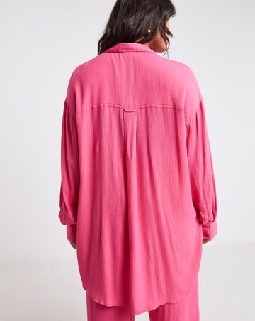 Simply Be Pink Crinkle Shirt