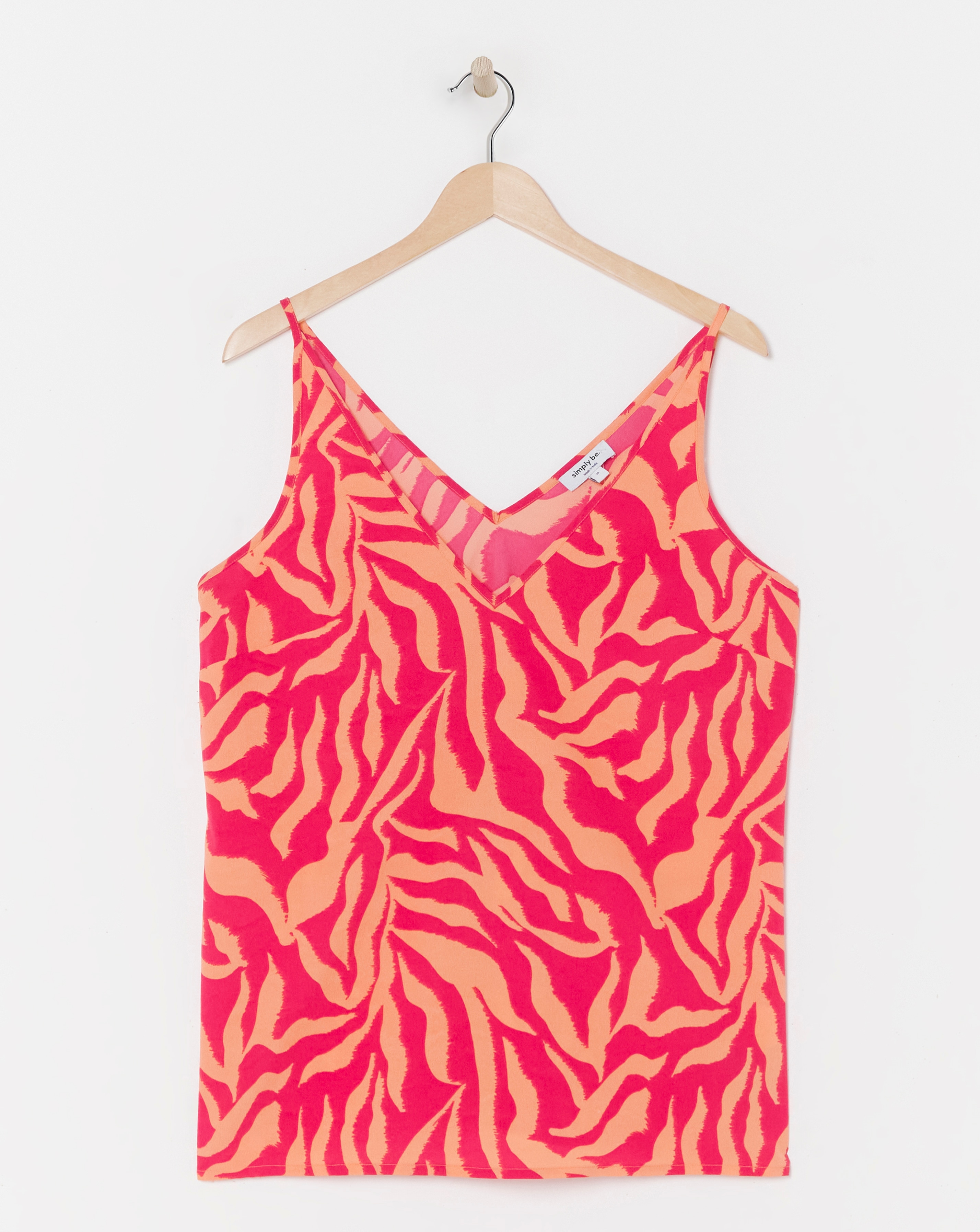 Zebra Print V Neck Cami