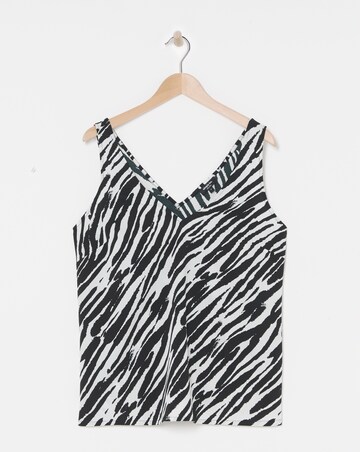 Simply Be Zebra Print Sleeveless V Neck Cami