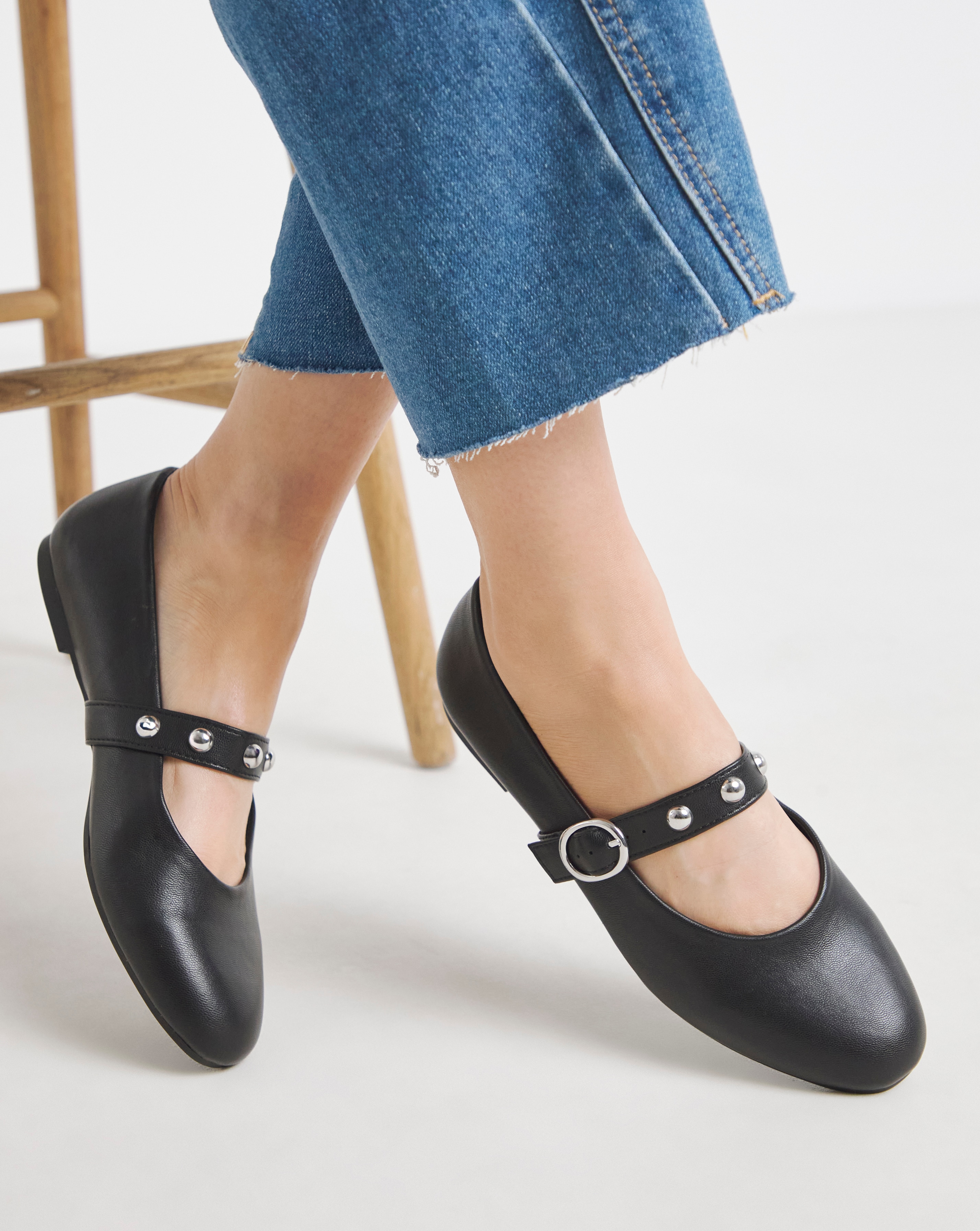 Ballerina Studded Mary Jane Wide