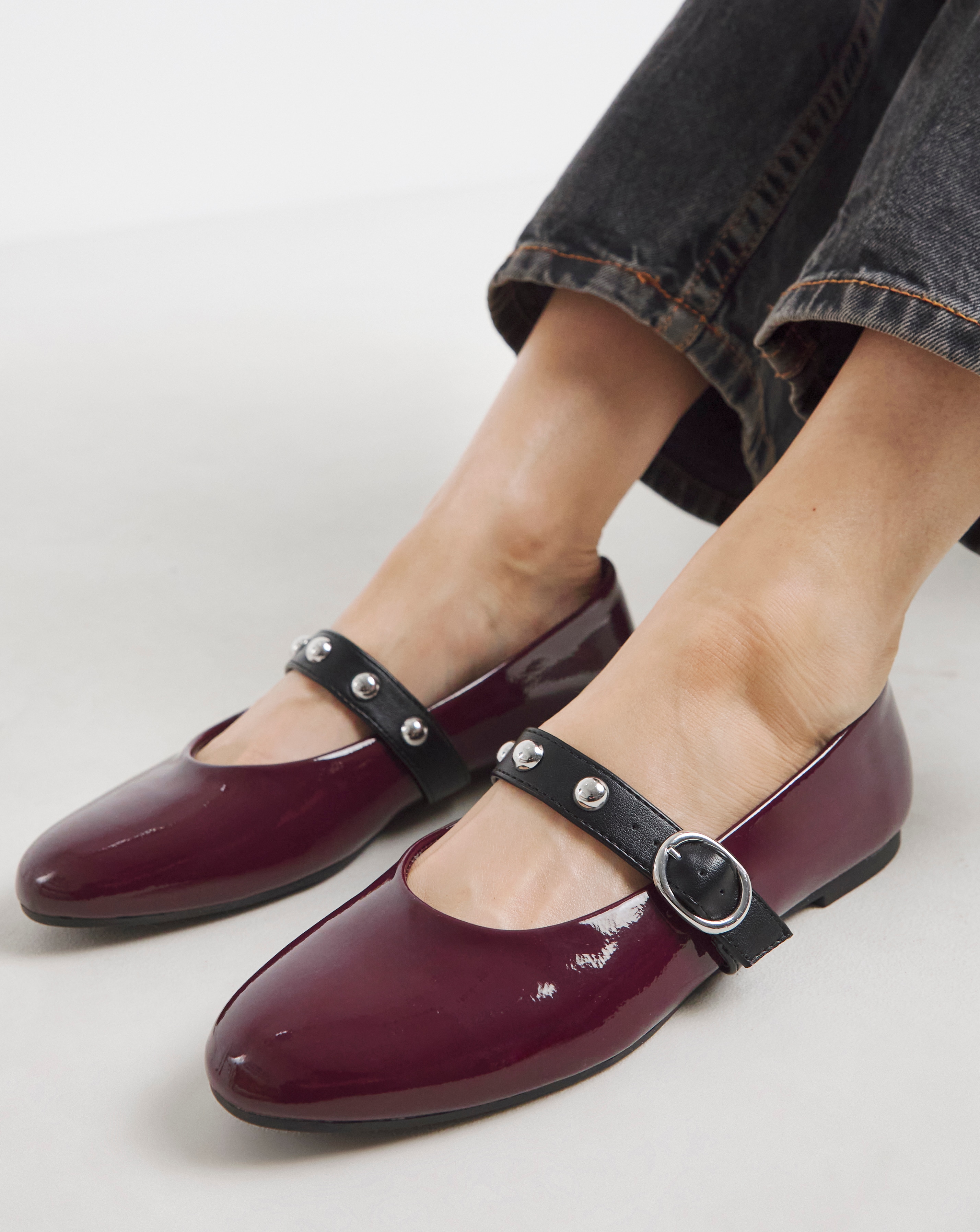 Ballerina Studded Mary Jane Wide