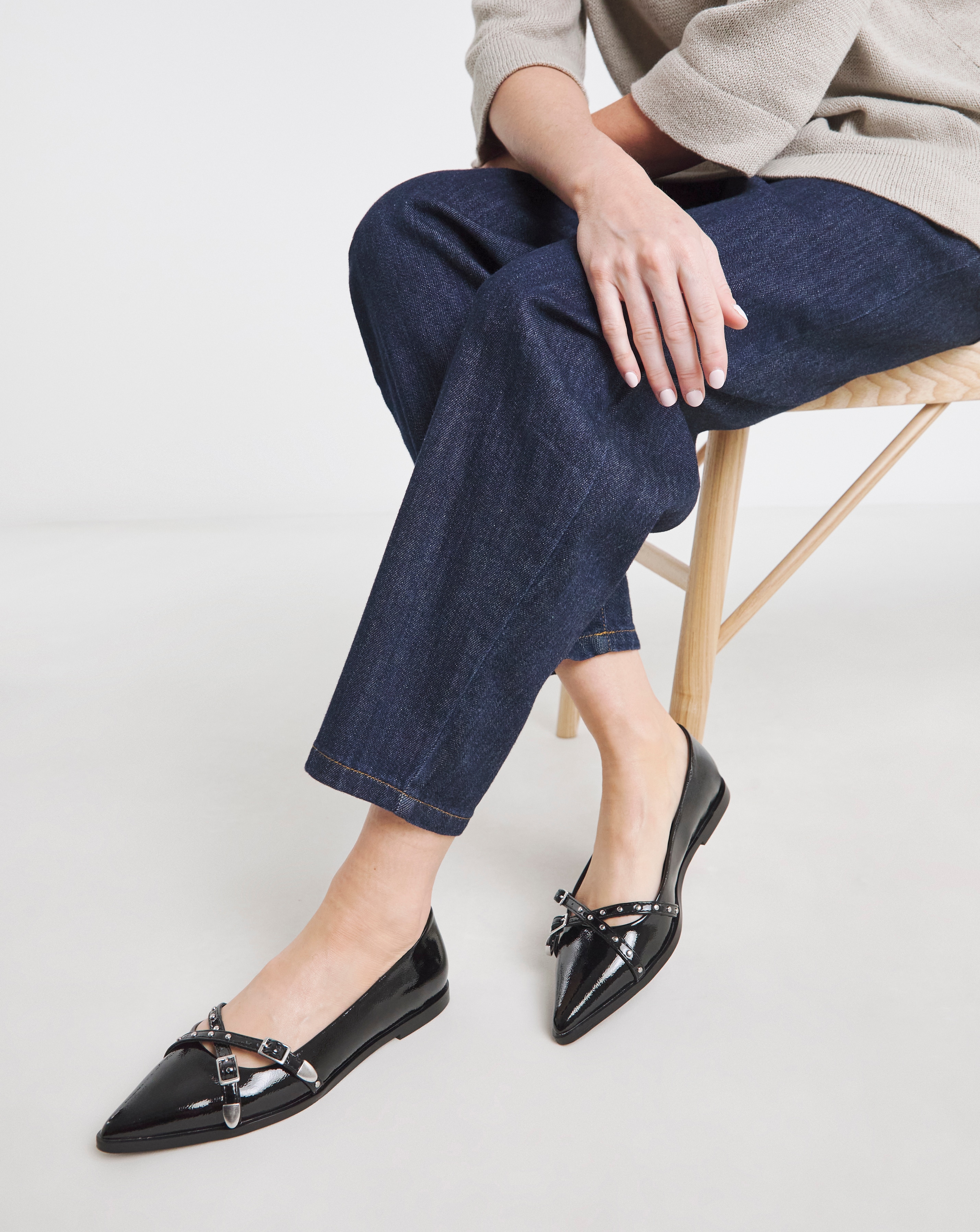 Point Buckle Ballerina Wide