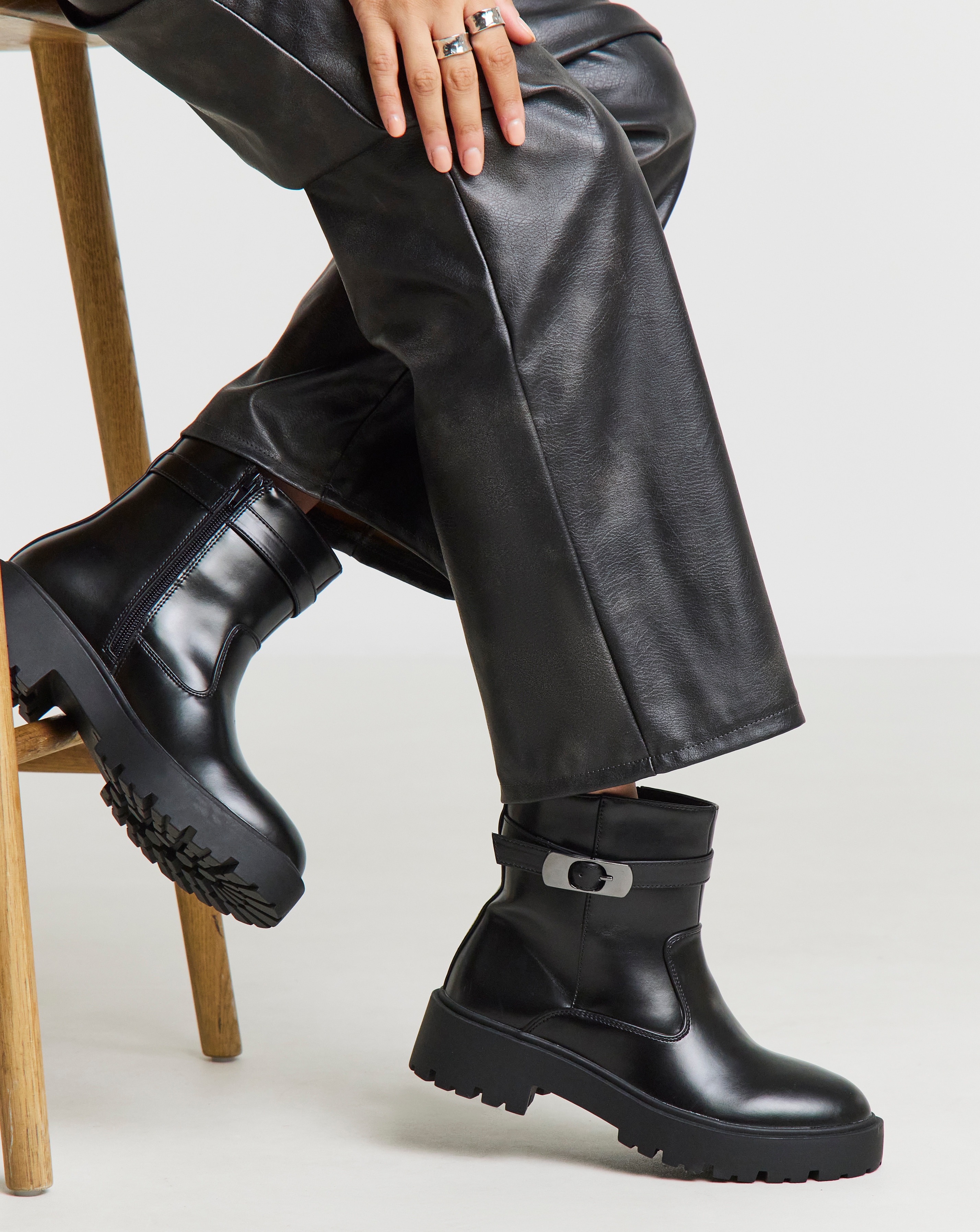 Chunky Ankle Boot Extra Wide