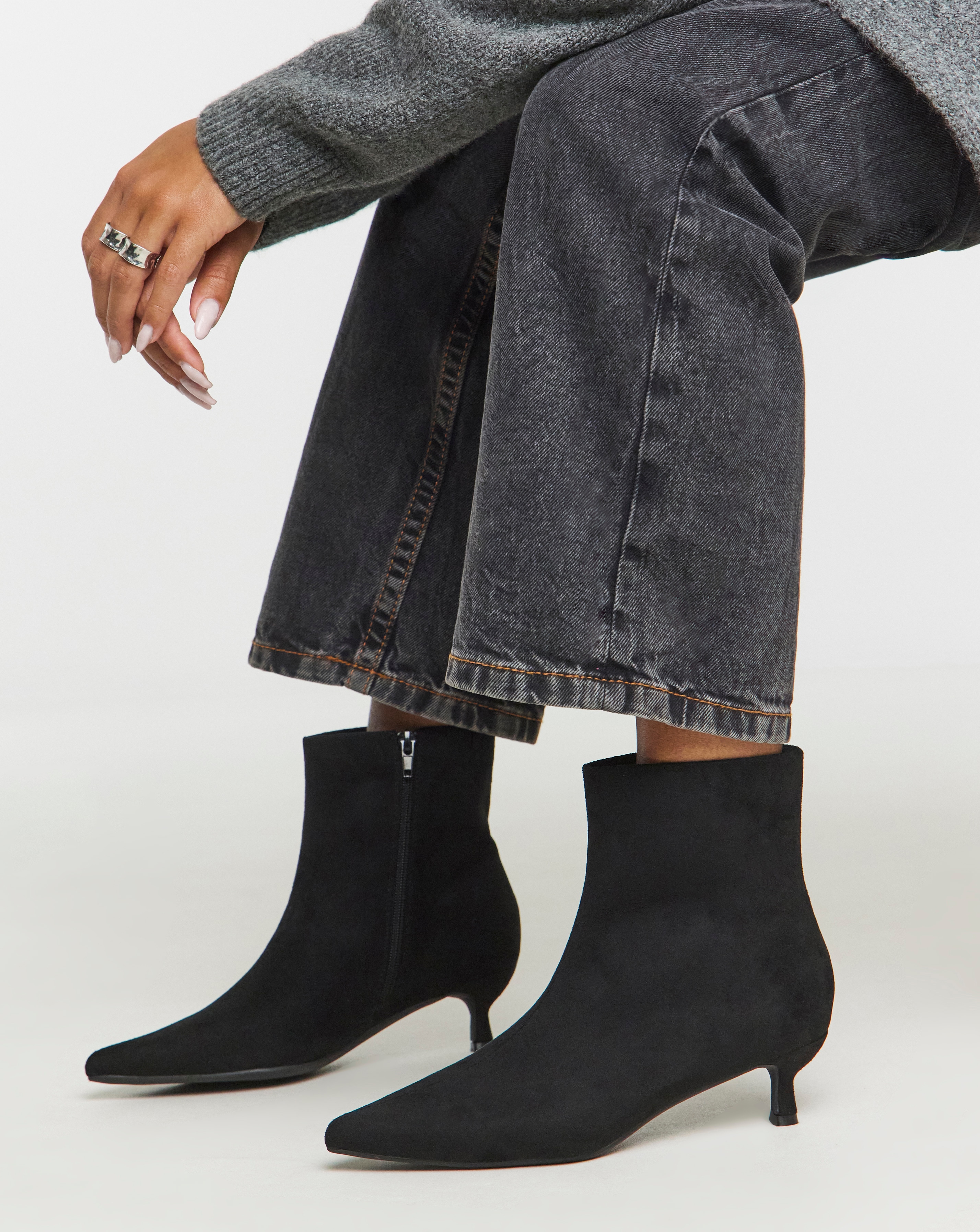 Micro Heel Ankle Boot Extra Wide
