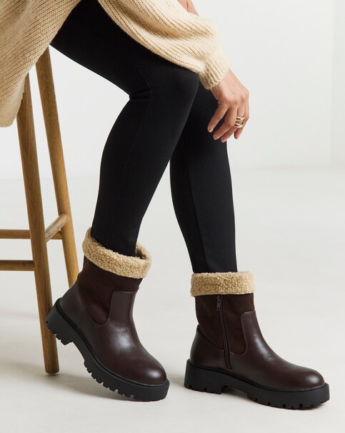 Borg Lined Boot Extra Wide