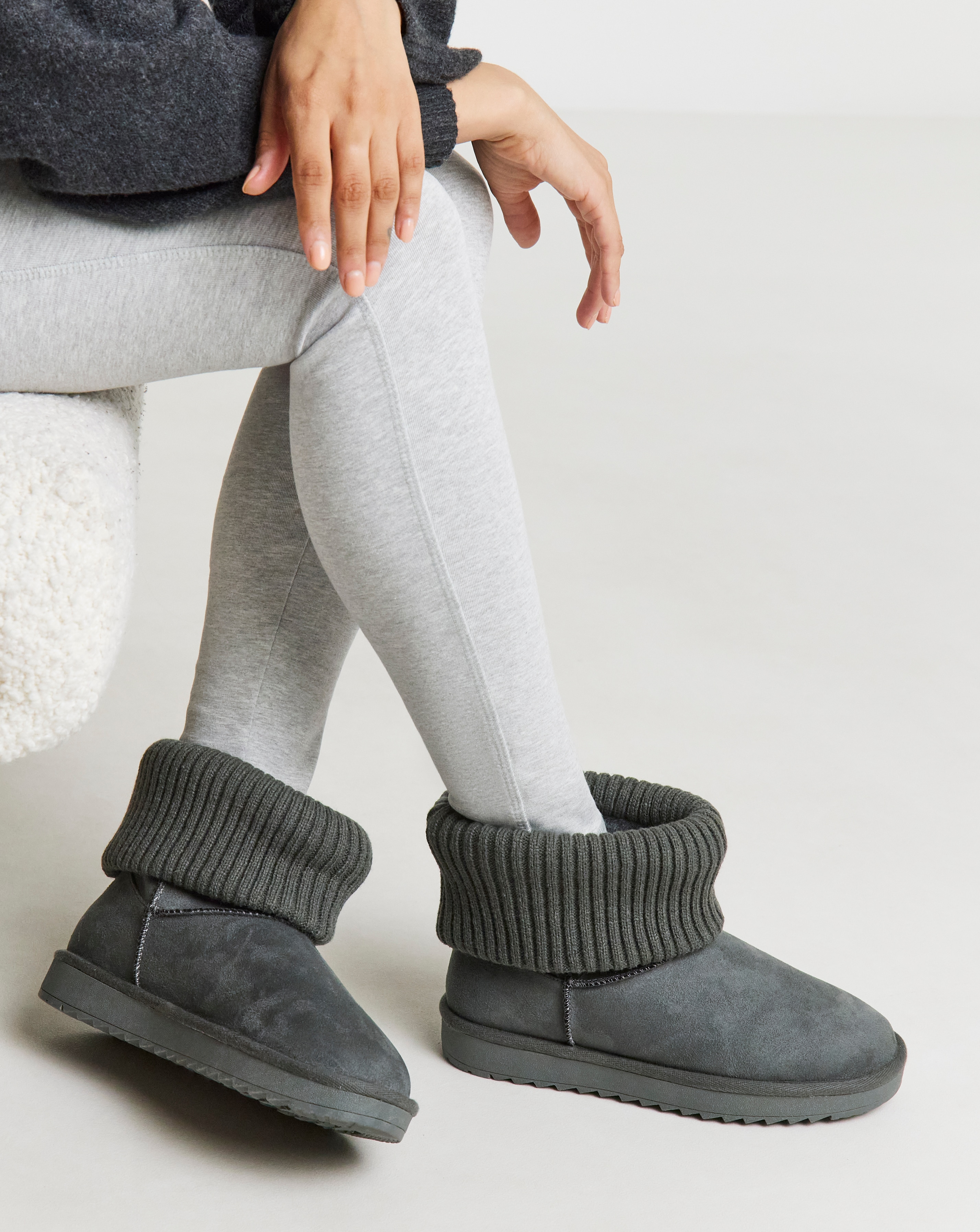 Cuff Slipper Boot Wide