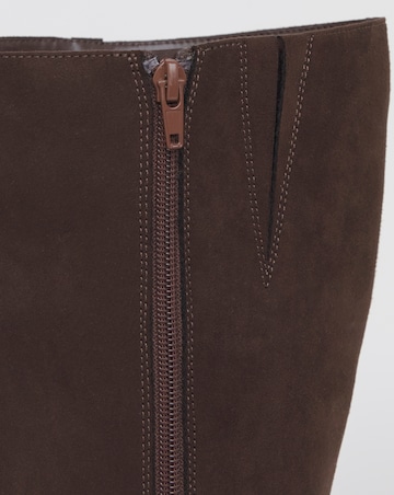 Soprano Block Heel Pointed Knee High Boots - Wide Fit (E) & Curvy Calf