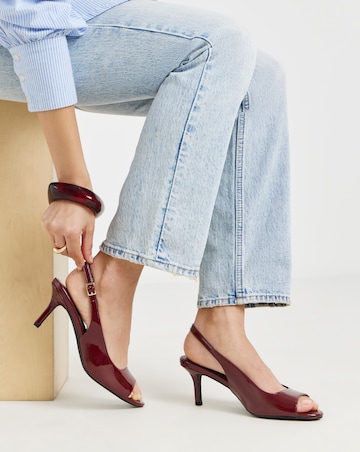 Bex Peep Toe Heel Sandals - Wide Fit (E)