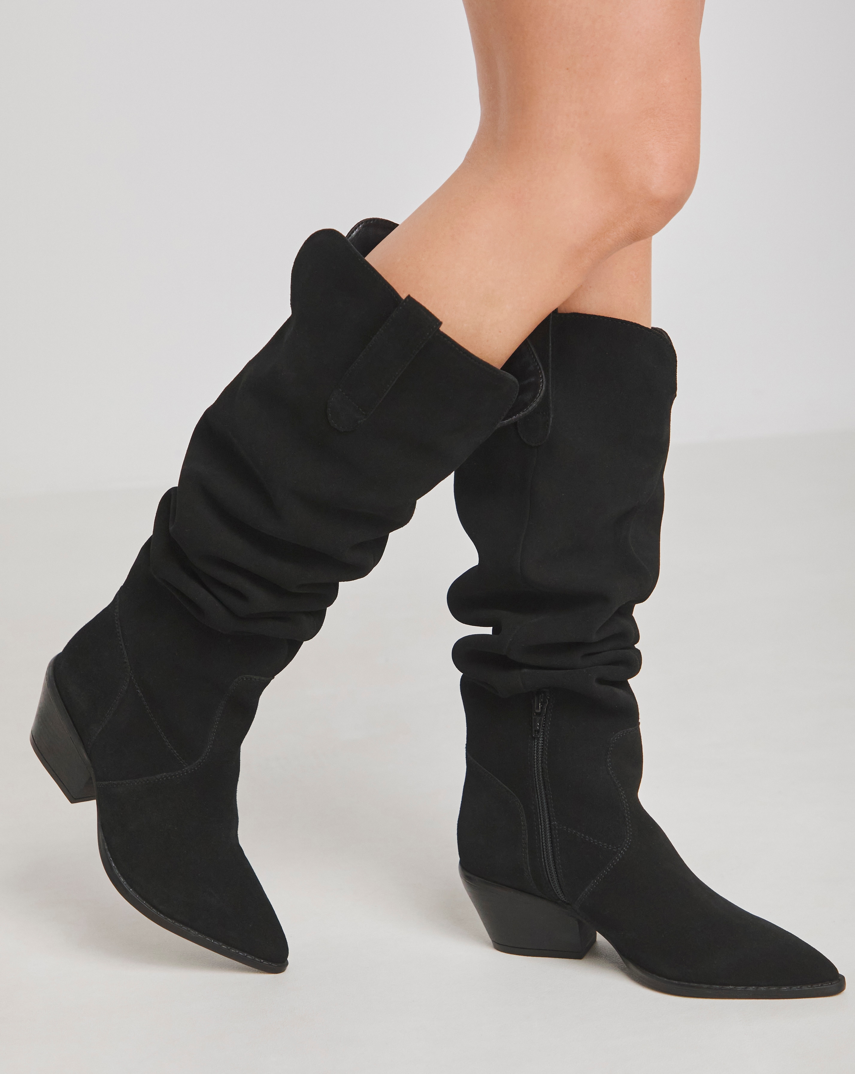 New In - Over Knee Suede Western Boot Wide