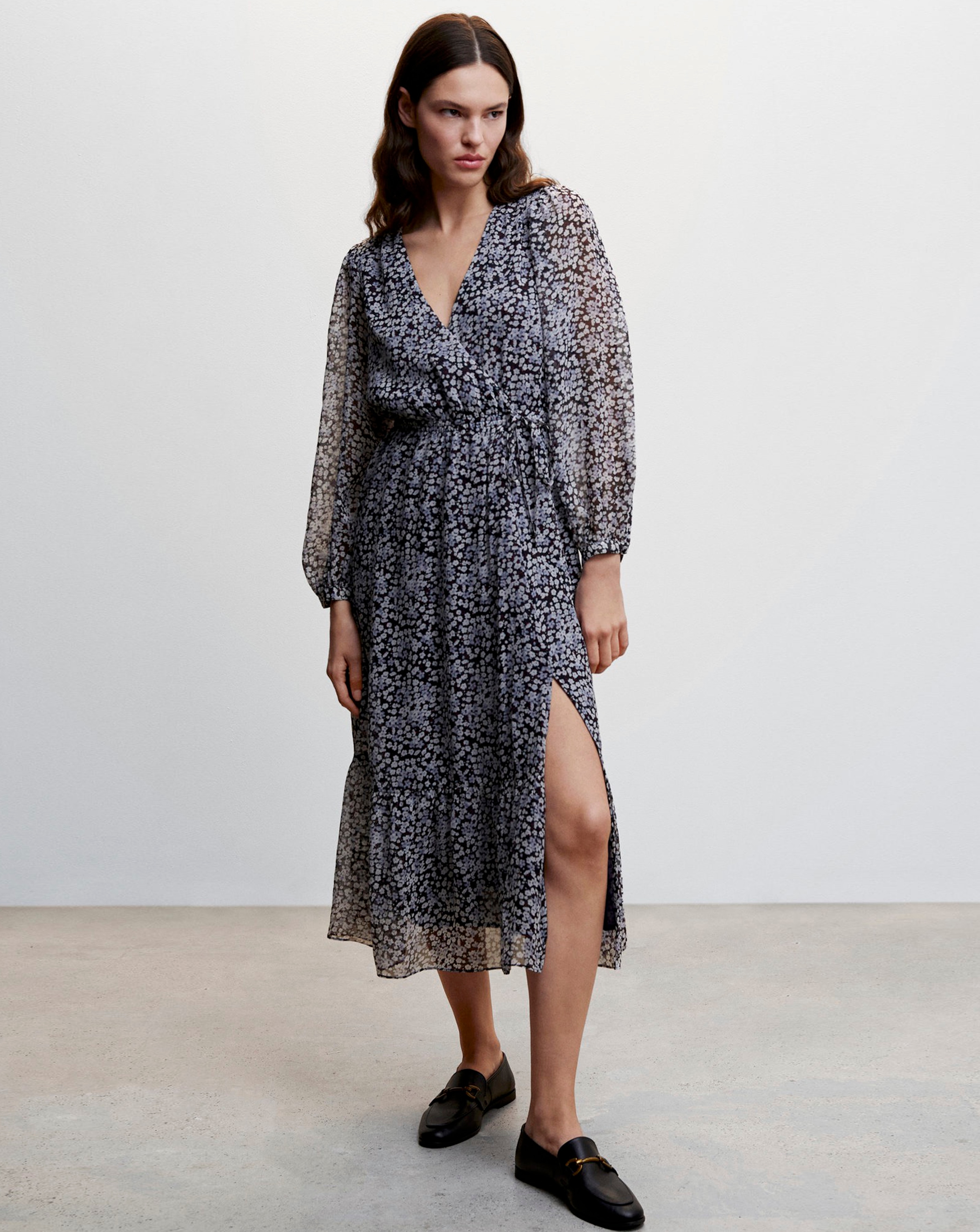 Mango Flower Print Dress