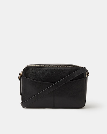 Accessorize Double Zip Leather Camera Bag