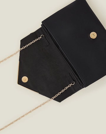 Accessorize Woven Satin Envelope Clutch Bag