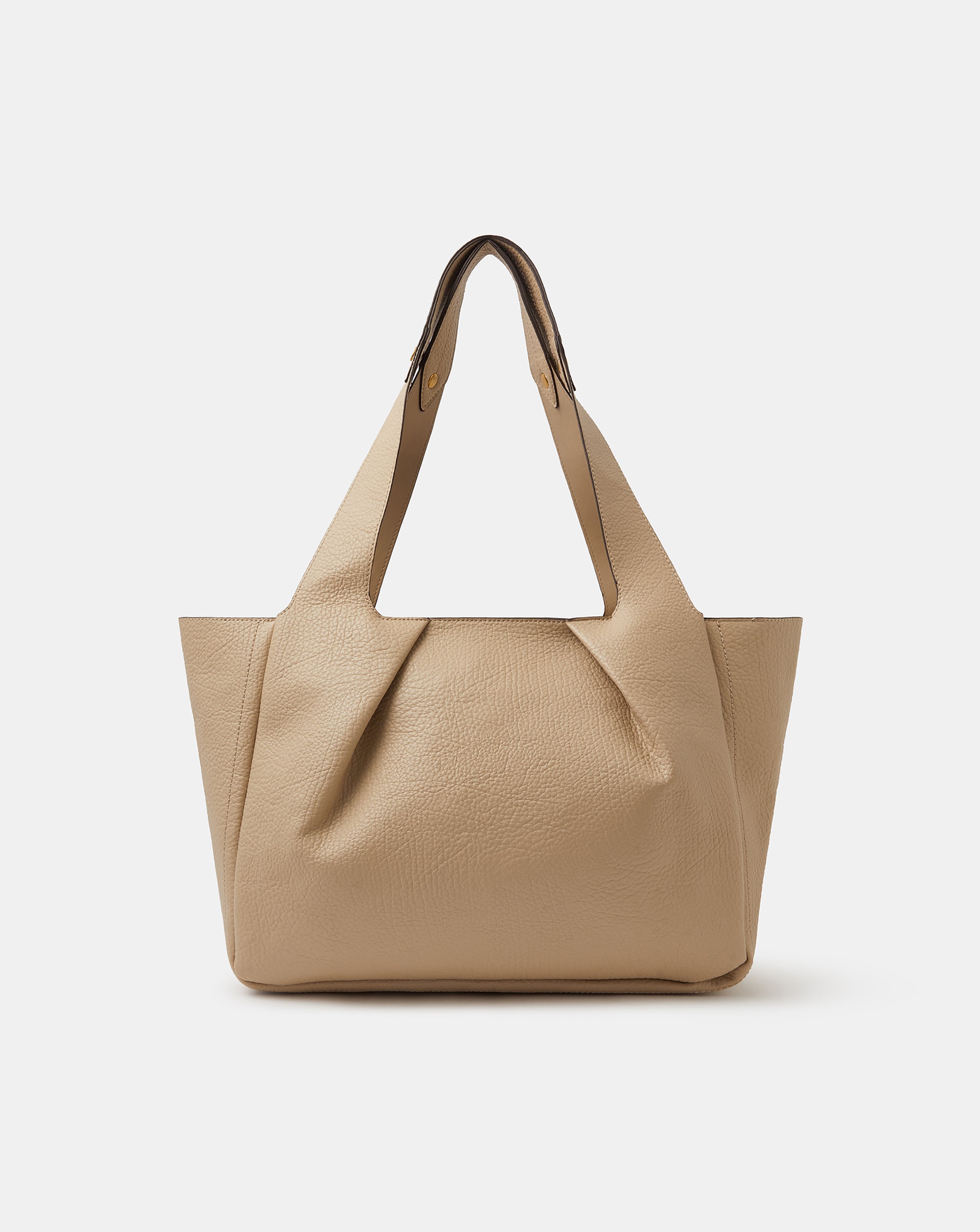 New In - Accessorize Pleated Leather Shoulder Bag