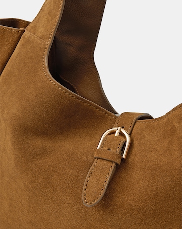 Accessorize Suede Buckle Tab Shoulder Bag