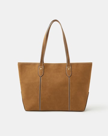 Accessorize Faux Suede Tote Bag