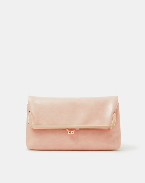 Accessorize Fold Over Clip Clutch Bag