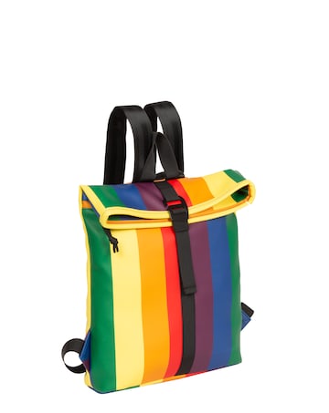 New Rebels Rainbow PU Rolltop Tablet Backpack Mini