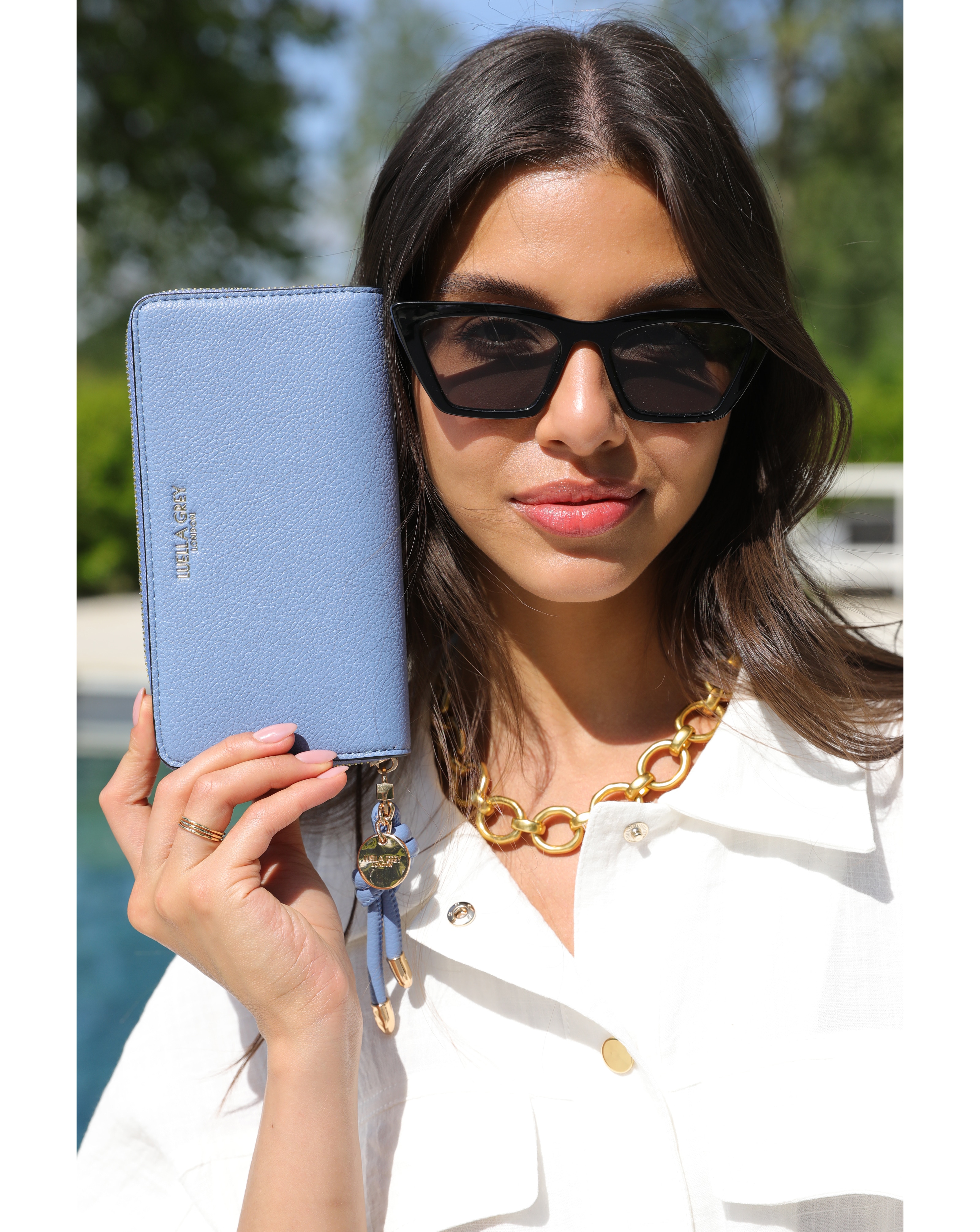 New In - Luella Grey Ramona Blue Large Purse