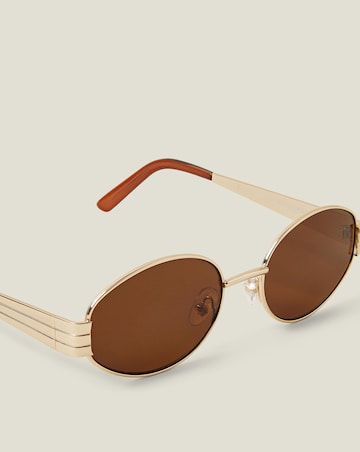 Accessorize Oval Metal Frame Sunglasses