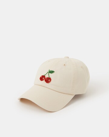 Accessorize Beaded Cherry Cap