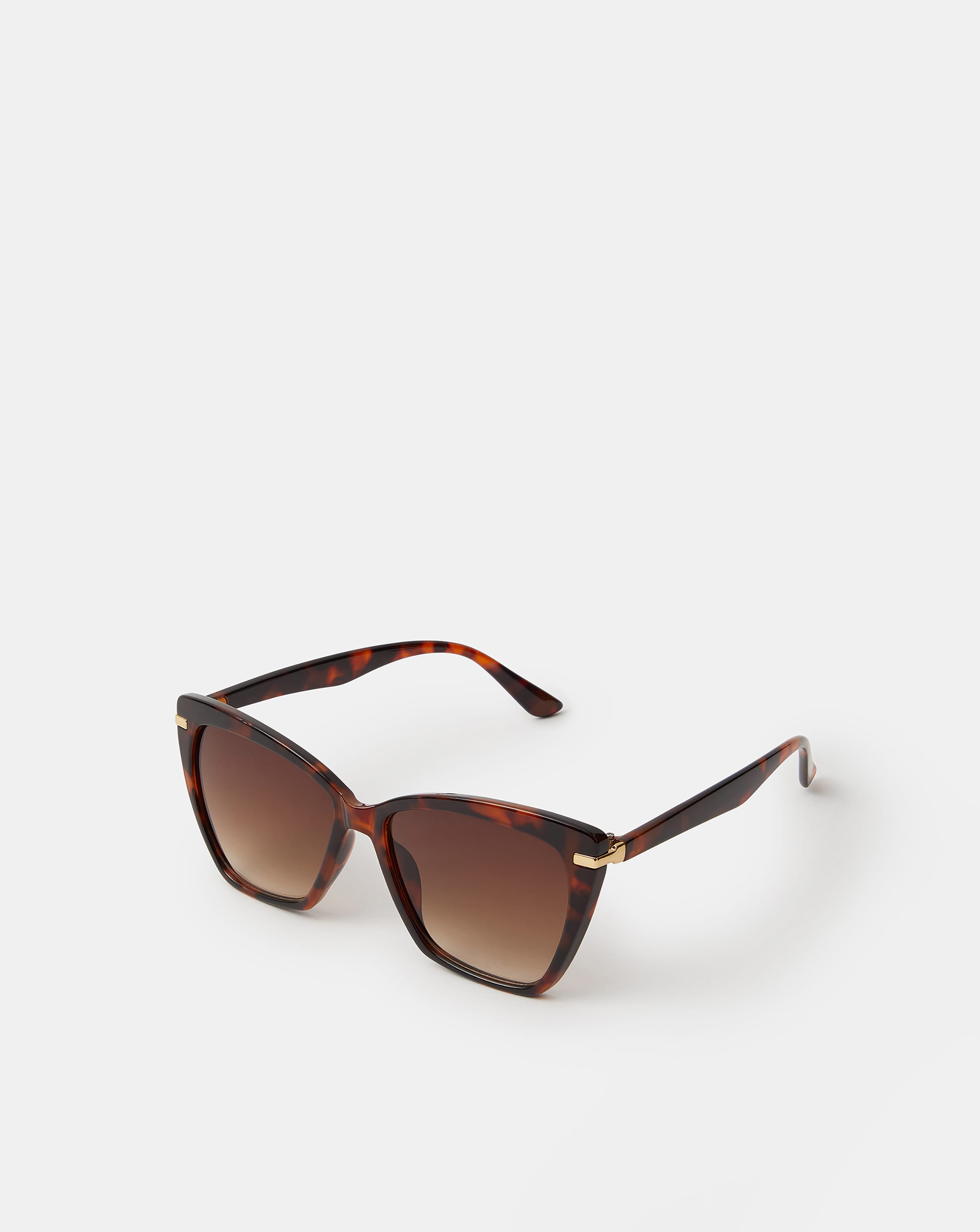 Accessorize Tort Arm Cateye Sunglasses
