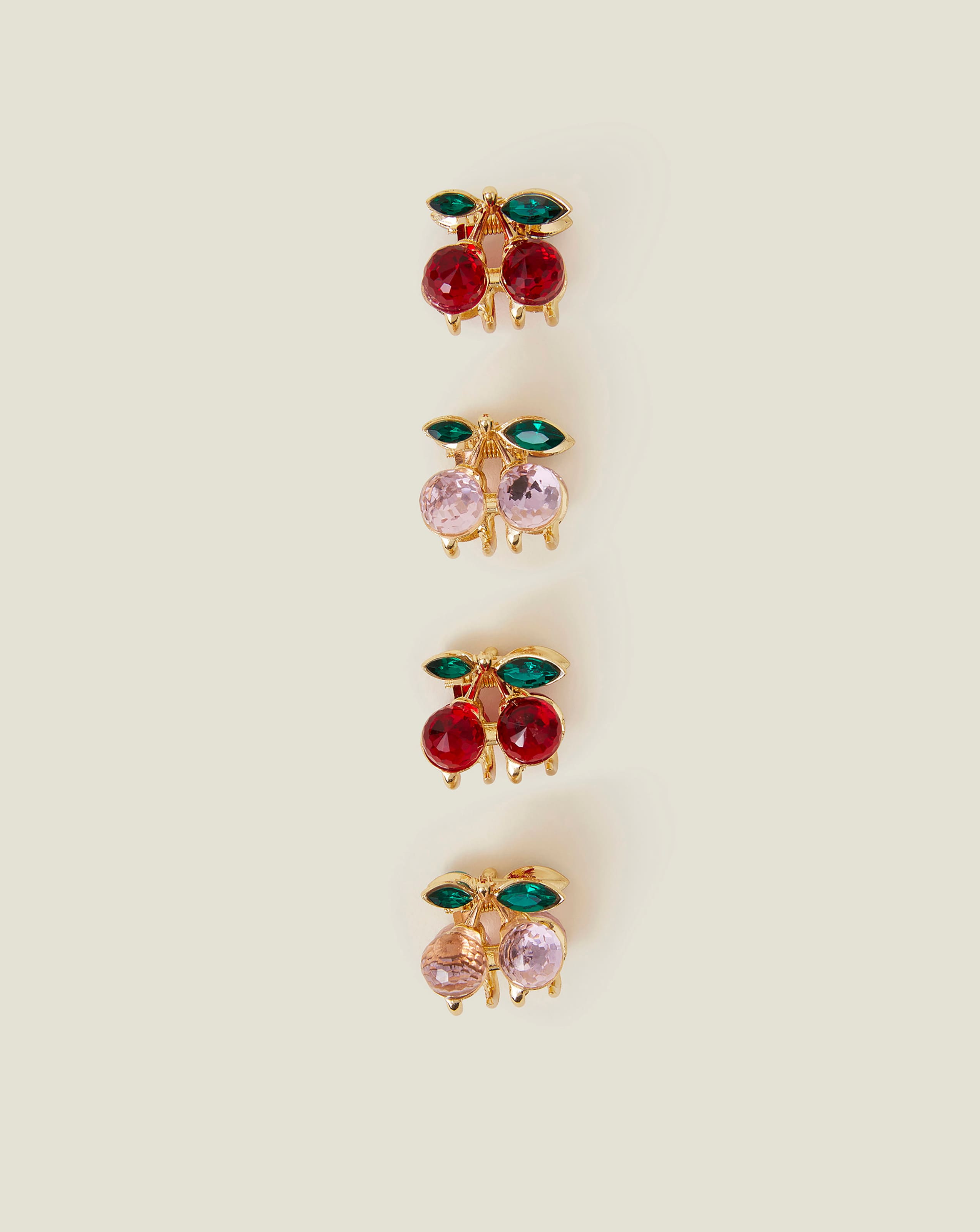 Accessorize 4-Pack Cherry Gem Claw Clip