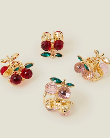 Accessorize 4-Pack Cherry Gem Claw Clip
