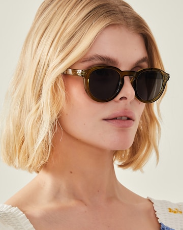 Accessorize Round Preppy Sunglasses
