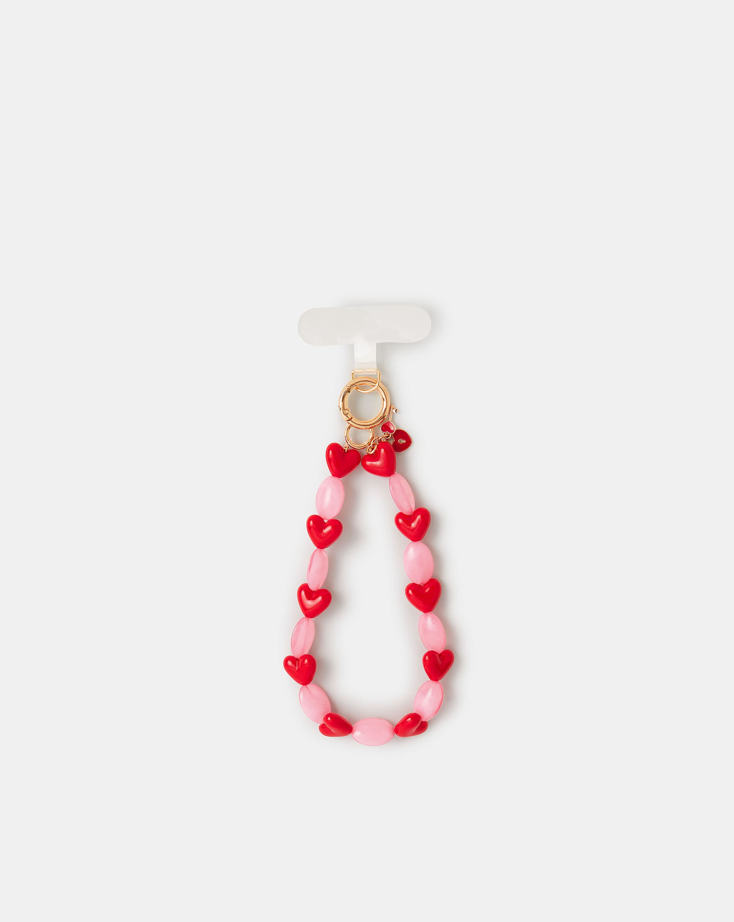 Accessorize Heart Bead Wrist Phone Strap