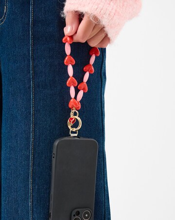 Accessorize Heart Bead Wrist Phone Strap