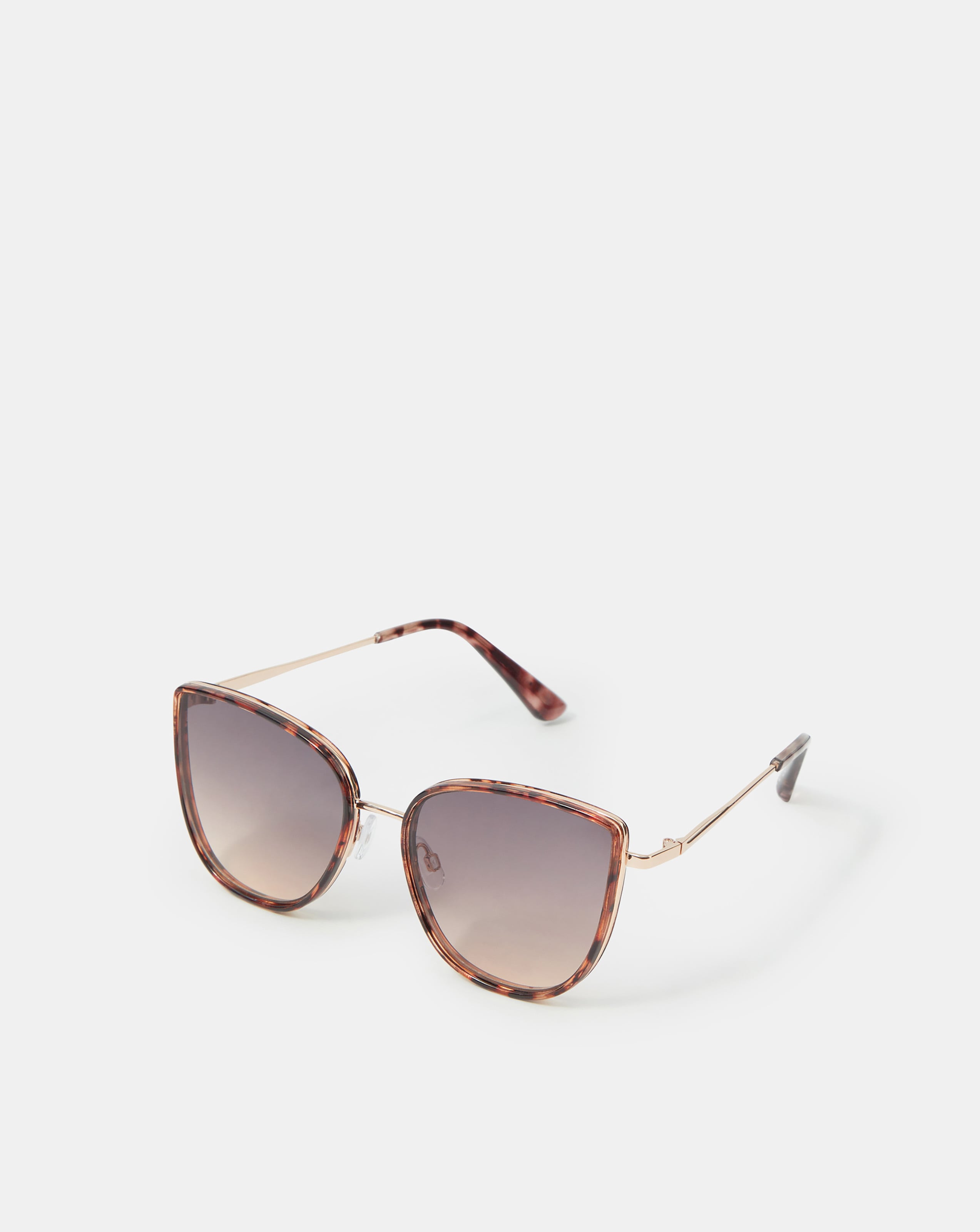Accessorize Cat Eye Tort Sunglasses