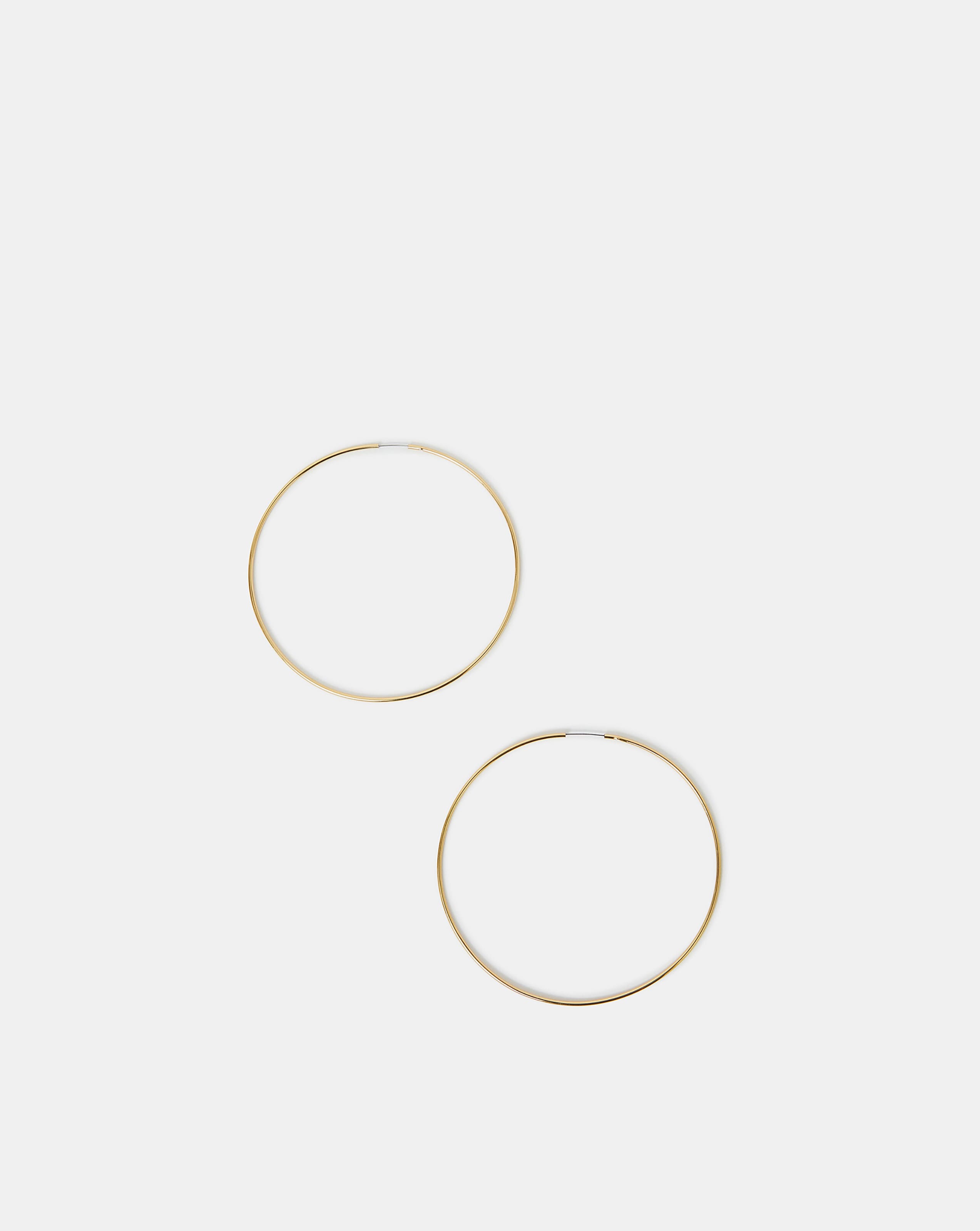 Accessorize Gold-Plated Large Thin Hoops