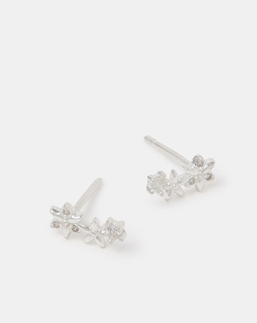 Accessorize Sparkle Flower Stud Earrings