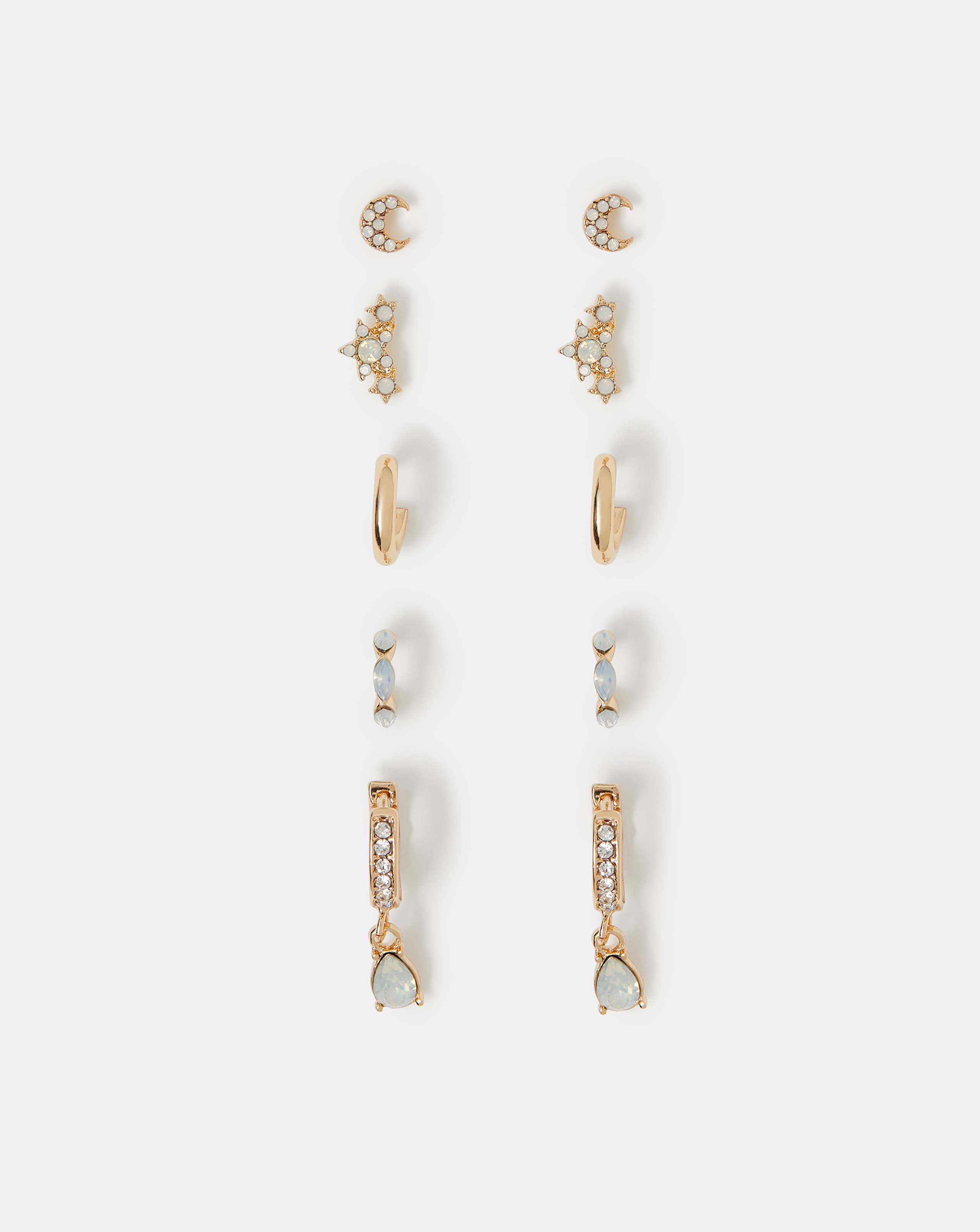 Accessorize Stone Stud & Hoop Earrings