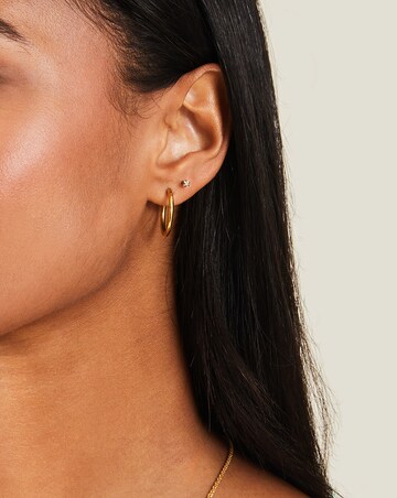 Accessorize Stainless Steel Medium Hoops