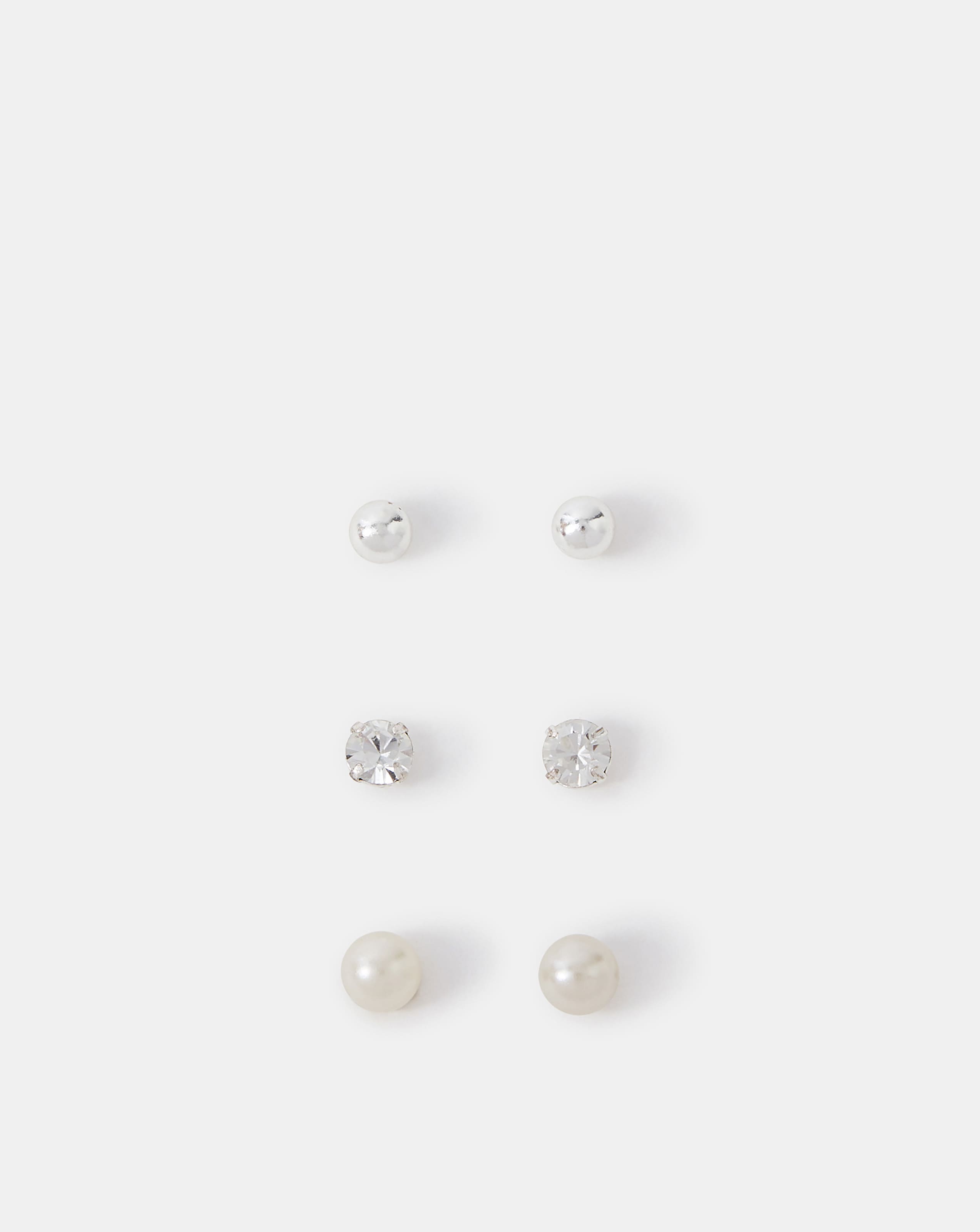 Accessorize Sterling Silver-Plated Studs