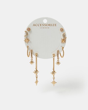 Accessorize Celestial Chain Stud Earring