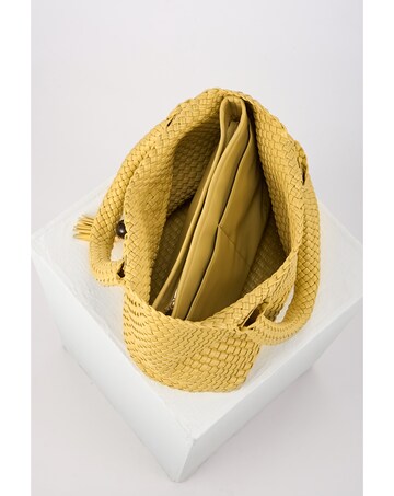 Luella Grey Saskia Yellow Woven Tote