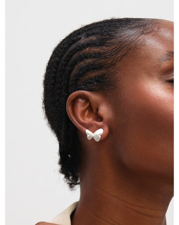 Inicio Sterling Silver Plated Satin Butterfly Earrings