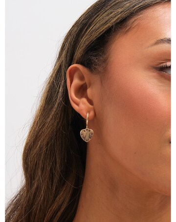 Mood Gold Plated Heart Charm Earrings - Pack of 3