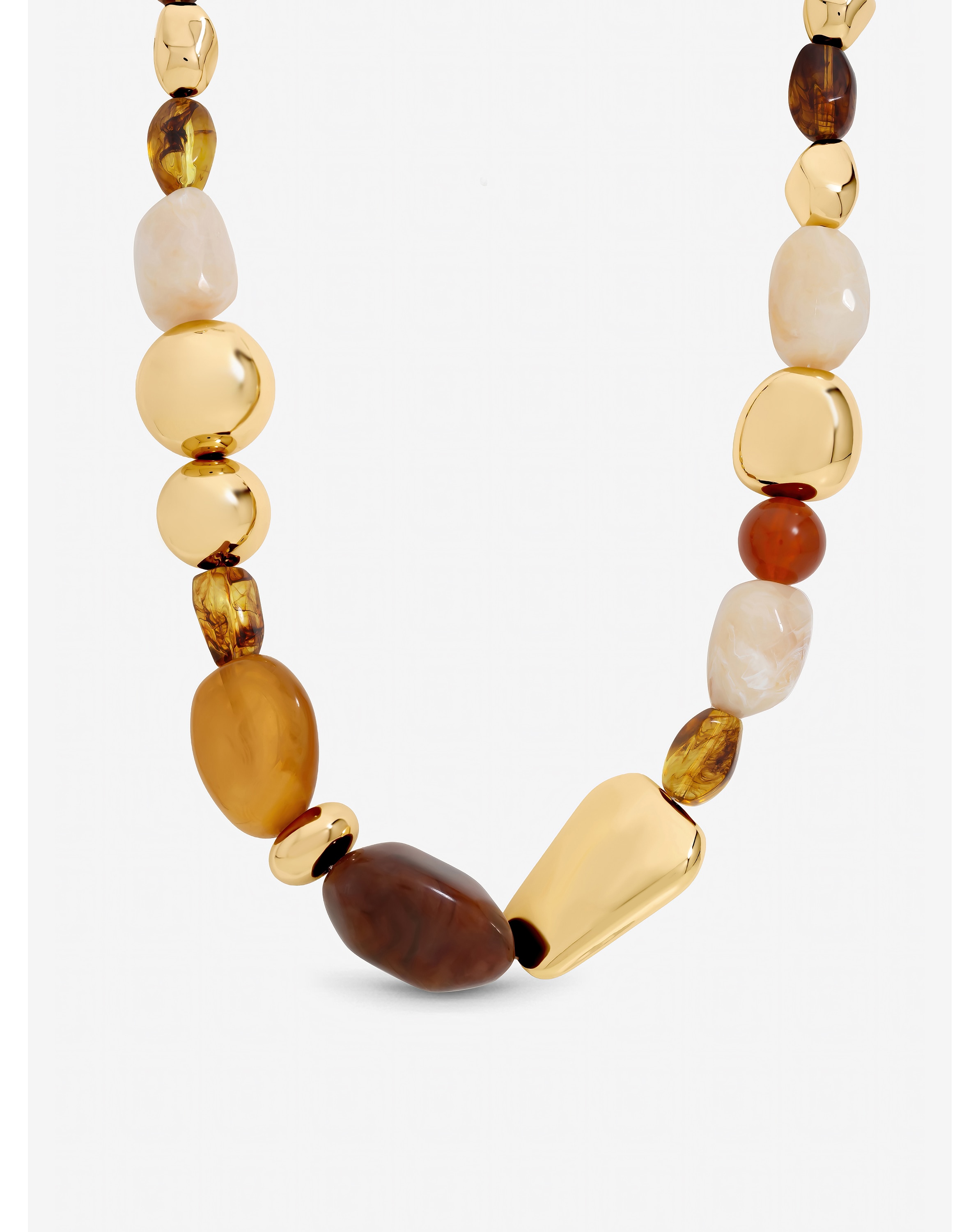 Gold Polished and Resin Allway Necklace