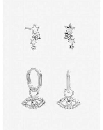 Inicio Sterling Silver Plated Celestial Earrings - Pack of 2