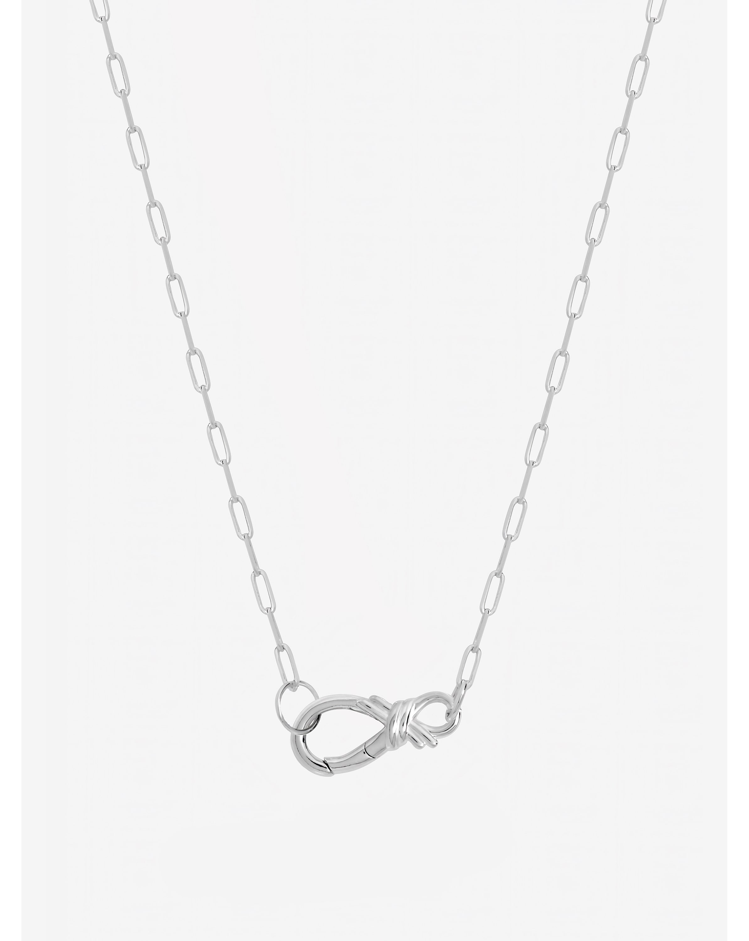 Silver Plated Infinity Clasp Necklace