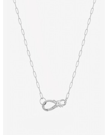 Inicio Sterling Silver Plated Infinity Clasp Necklace - Gift Pouch