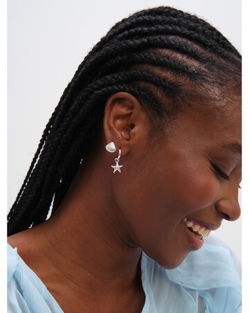 Inicio Sterling Silver Plated Starfish Earrings - Pack of 2